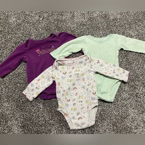 Pack of 3 long sleeve onesies